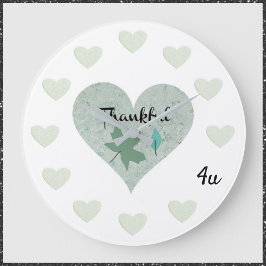 Romantiskt blått hjärta tacksamt för dig stor klocka