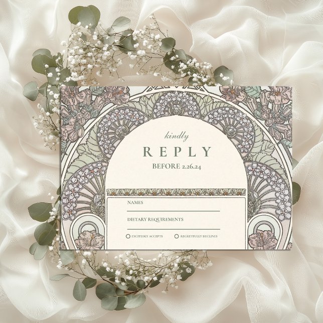 Romantiskt blomsterbåge Save the Date bröllop OSA Kort (Skapare uppladdad)