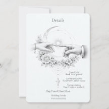 Romantiskt bröllop händer Minimalistisk design det