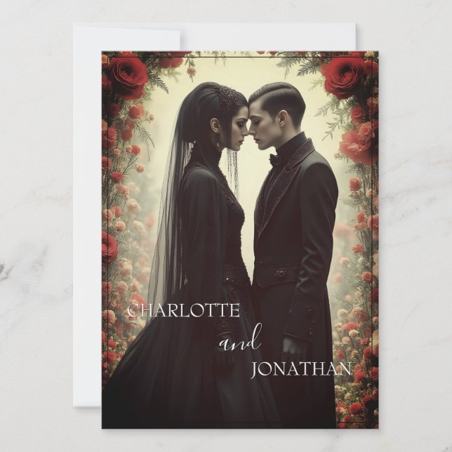 Romantiskt bröllop i svart elegans (Framsida)