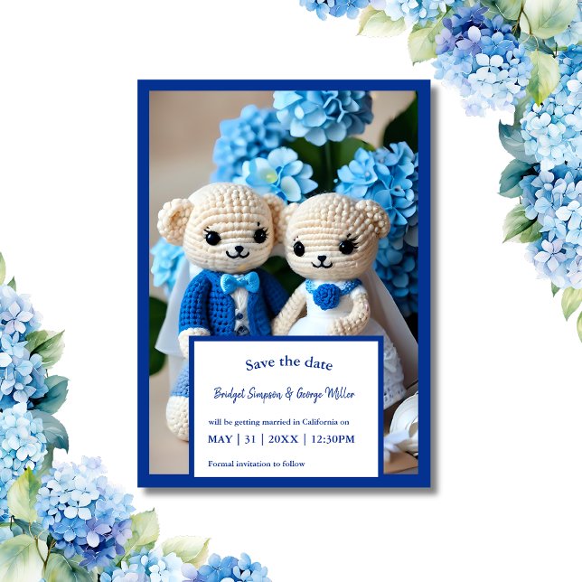 romantiskt bröllop-kroschett par säkra datumkortet (Skapare uppladdad)