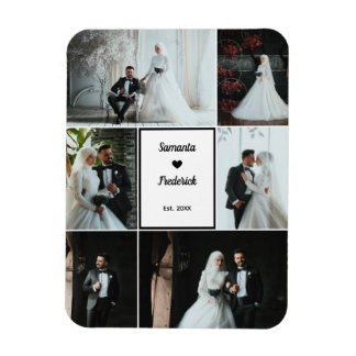 Romantiskt Bröllop-minne - 6 Anpassningsbars foto Magnet