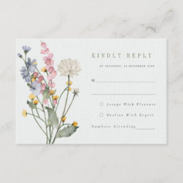 Romantiskt Bröllop OSA för masterblommor Tilläggskort