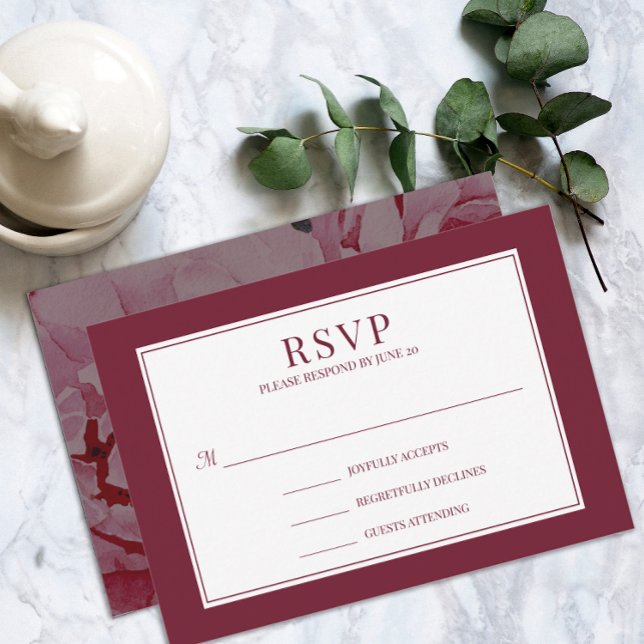 Romantiskt Bröllop OSA-kort för elegant Ro Rosa Inbjudningar (Elegant Rose Pink Romantic Wedding RSVP Card)