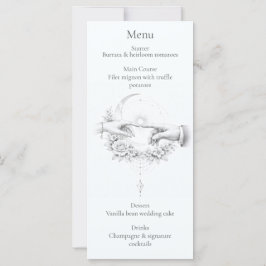 Romantiskt bröllopshänder Minimalistisk design men
