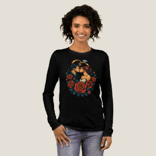 Romantiskt brudpar Långärmad skjorta T Shirt
