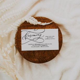 Romantiskt calligrafi privat Bröllop-minneskort Tilläggskort