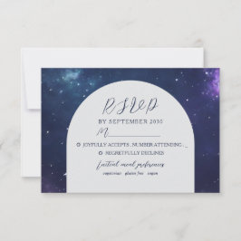 Romantiskt Celestiskt Bröllop RSVP-kort OSA Kort