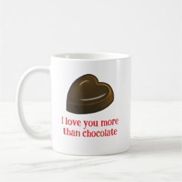 Romantiskt chokladhjärta kaffemugg