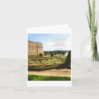 Romantiskt citationstecken med Versailles det Kort