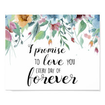 romantiskt citattecken, vattenfärgblommor blått br