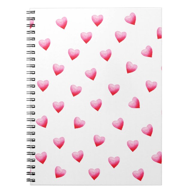Romantiskt Cute Red Heart Anteckningsbok (Framsidan)