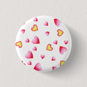 Romantiskt Cute Red Heart Knapp