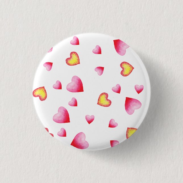 Romantiskt Cute Red Heart Knapp (Framsida)