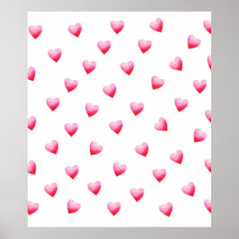 Romantiskt Cute Red Heart Poster
