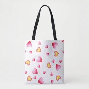 Romantiskt Cute Red Heart Tygkasse