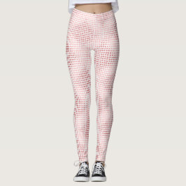 Romantiskt dammrosa geometriskt mönster leggings