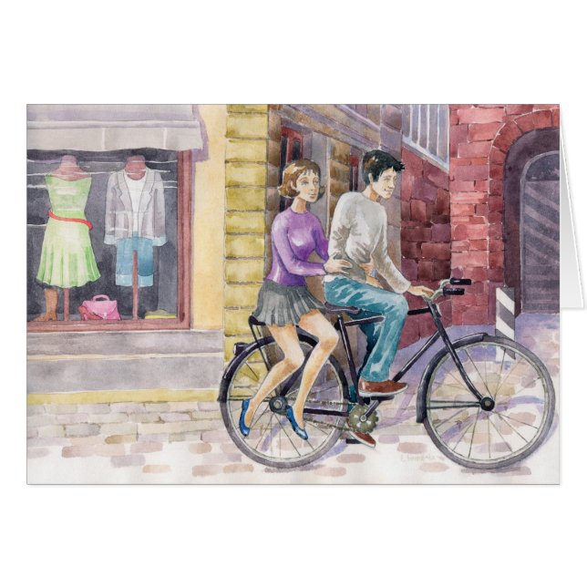 Romantiskt datum hälsningskort (Framsidan Horizontal)