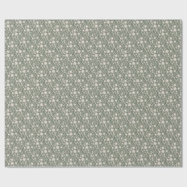 Romantiskt djupt salvia vattenfärg blomster mönste presentpapper