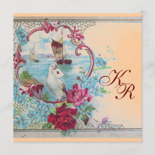ROMANTISKT ELEGANST BLOMSTERTUDRUNGS MONOGRAM MEDDELANDE