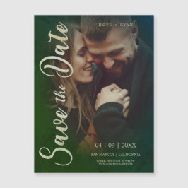 Romantiskt Engagerat Par Foto Modern Typografi