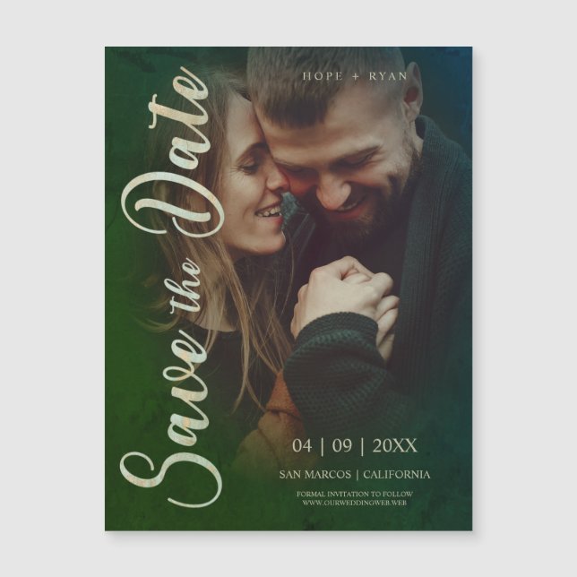 Romantiskt Engagerat Par Foto Modern Typografi (Framsida)