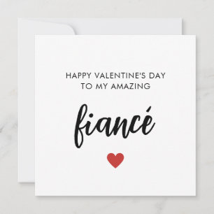 Romantiskt Fiancé Valentindagskort