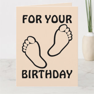 Romantiskt FOOT MASSAGE BIRTHDAY-KORT Kort