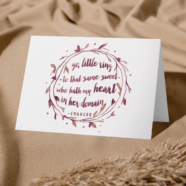 Romantiskt Förlovning-kort för vattenfärg Kort (Skapare uppladdad)