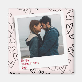 Romantiskt foto för alla hjärtans dag Modern Snygg Magnet