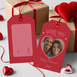 Romantiskt foto KÄRLEK You Valentine Day Presentetikett