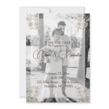 Romantiskt Foto Spara Datum Förlovning/Bröllop