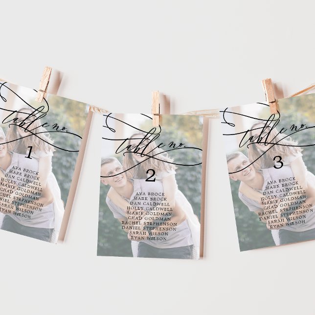 Romantiskt foto-svängande sittplatskort inbjudningar (Skapare uppladdad)