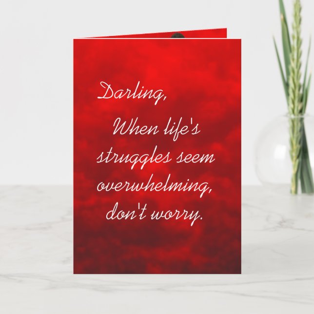 Romantiskt fruhälsningkort kort (Framsida)