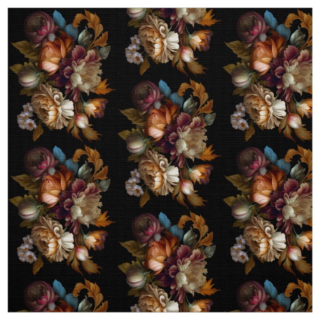 Romantiskt "gammaldags" blommönster tyg (Provkarta)