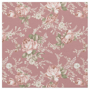 Romantiskt Girly Rosor - Mörkens Rosa - Bakgrund Tyg