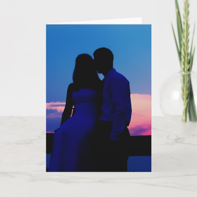 Romantiskt hälsningkort kort (Framsida)