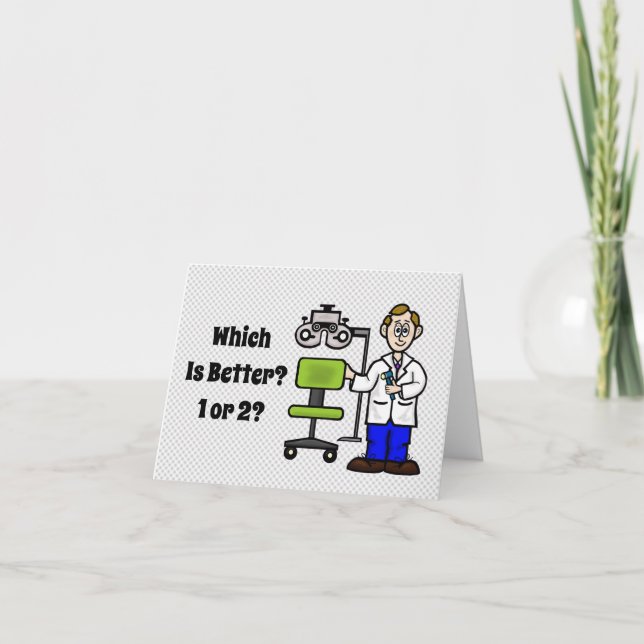 Romantiskt hälsningskort Öga Doktor Kort (Framsida)