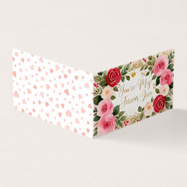 Romantiskt hälsningskort på Alla hjärtans dag Kort