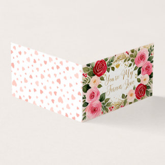 Romantiskt hälsningskort på Alla hjärtans dag Kort