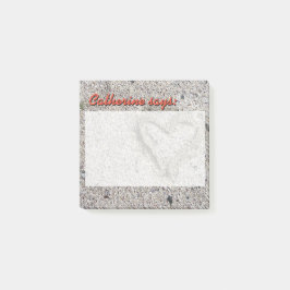 Romantiskt hjärta i Sand med Anpassningsbar Text Post-it Block