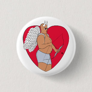 Romantiskt hjärta med ovanlig cupid knapp
