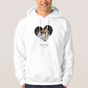 Romantiskt hjärta ögonpar Matchande kärlek Grafisk Hoodie
