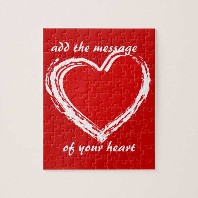 romantiskt hjärtapussel pussel (Vertikal)