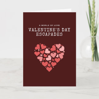 Romantiskt hjärtkollage Alla hjärtans dag Kort