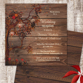 Romantiskt Höstbröllopsmottagning Endast Inbjudan