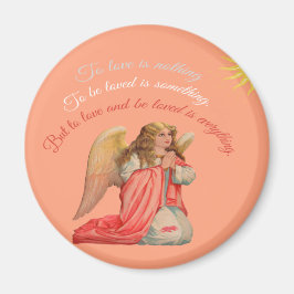 ROMANTISKT INSPIRERANDE CITAT | ROSA FEMININ ÄNGEL MAGNET