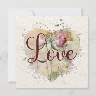 Romantiskt Kärlek Heart Note-kort Anteckningskort