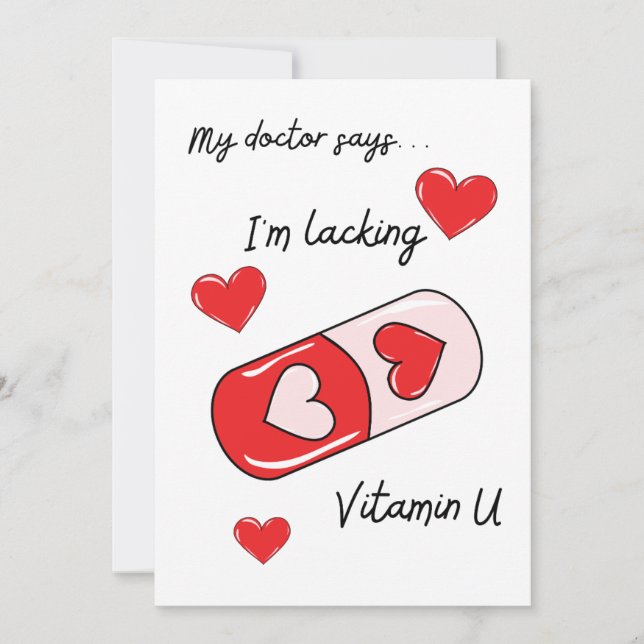 Romantiskt Kärlek-kort för alla hjärtans dag - red Inbjudningar (Framsida)