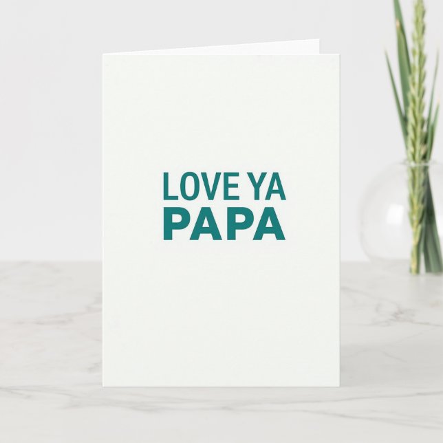 Romantiskt Kärlek Ya Pappa-Kort Kort (Framsida)